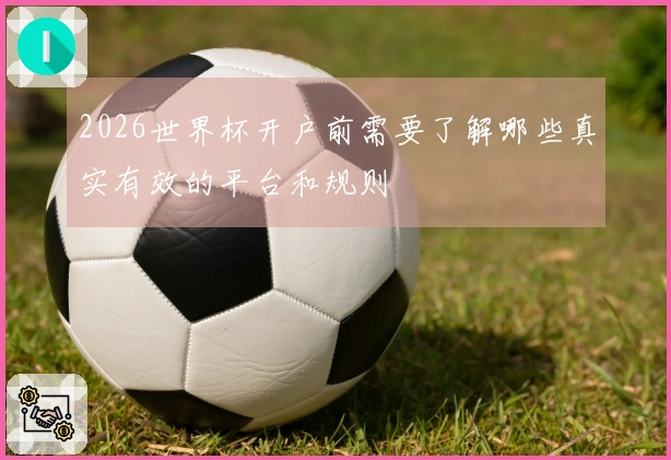 2026世界杯开户前需要了解哪些真实有效的平台和规则